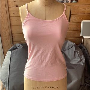 2/$12 Hanes shelf bra camisole lt pink M